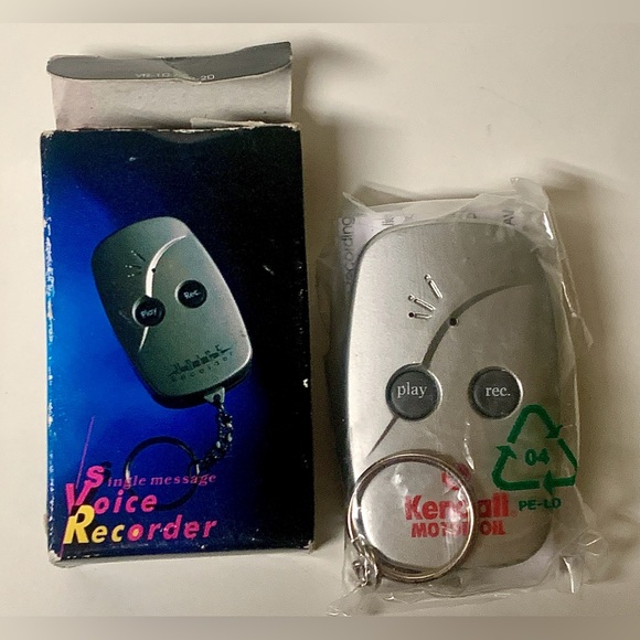 Rare Vtg KENDALL MOTOR OIL Promotional Advertisement Voice Recorder Keychain - Picture 10 of 15